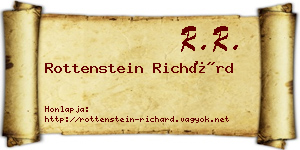 Rottenstein Richárd névjegykártya